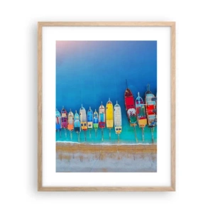 Póster en marco roble claro - A vista de pájaro - 40x50 cm