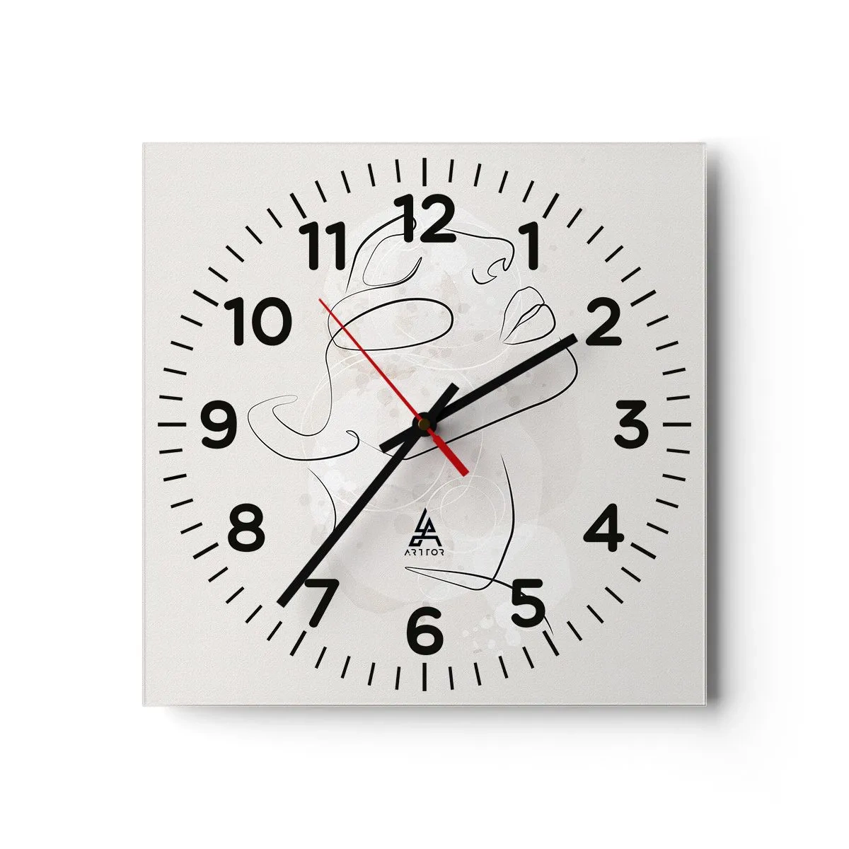 Reloj de pared - Reloj de vidrio - Contorno de un sueño - 30x30 cm