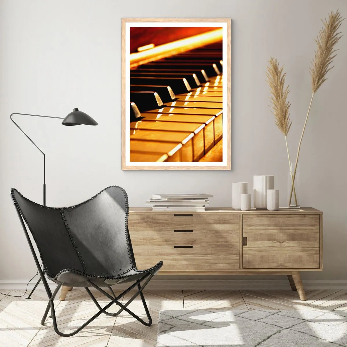 Póster en marco roble claro - Posibilidades ilimitadas - 70x100 cm