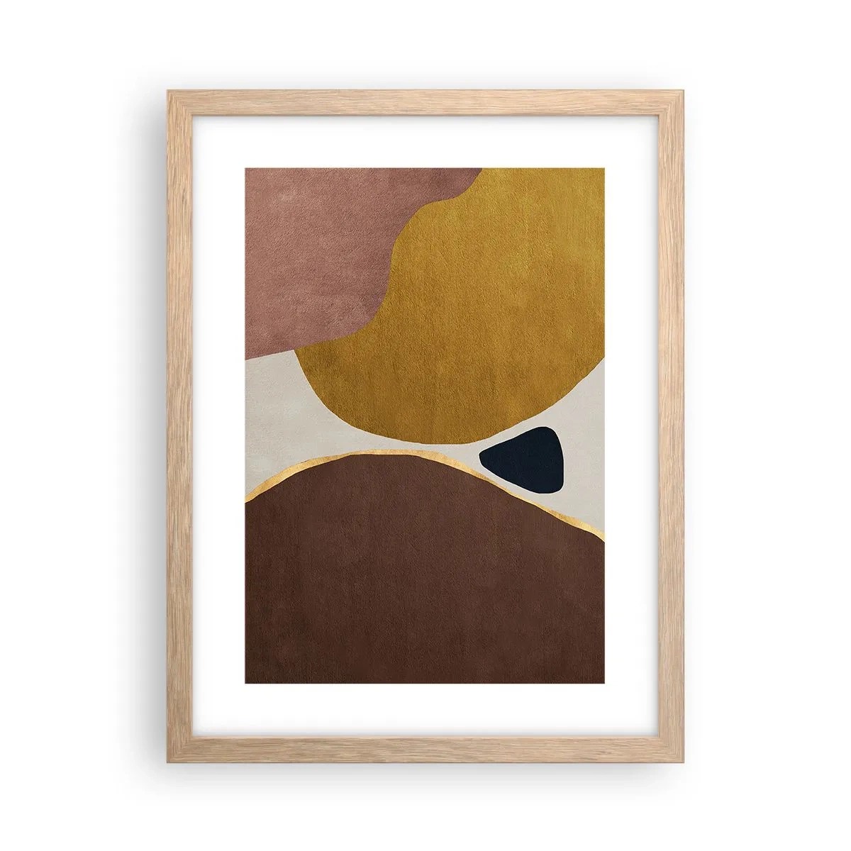 Póster en marco roble claro - Abstracción - un lugar en el espacio - 30x40 cm