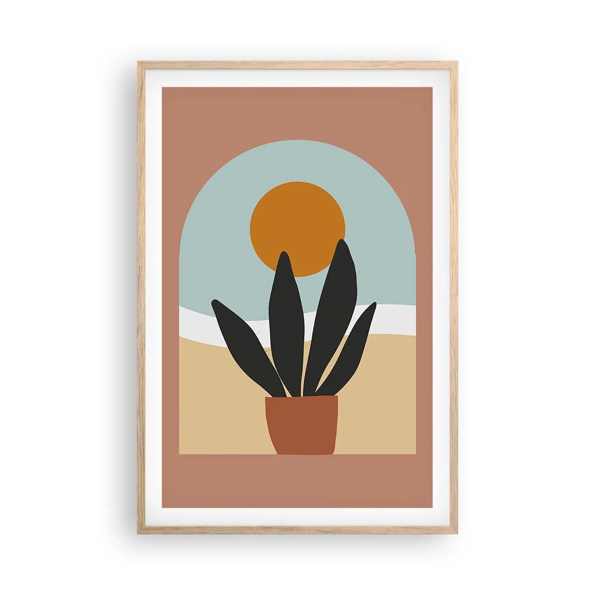 Póster en marco roble claro - Pequeñas alegrías - 61x91 cm