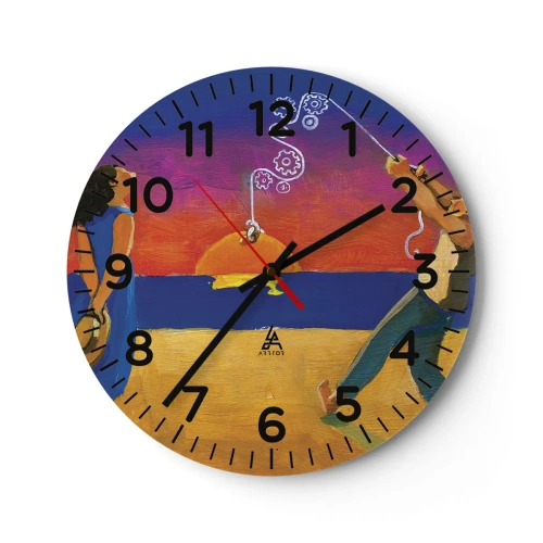 Reloj de pared - Reloj de vidrio - Mucho más que una estrella del cielo - 40x40 cm