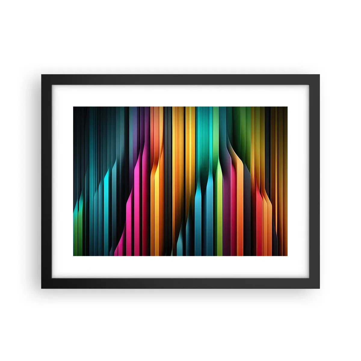 Póster en marco negro - Órgano luminoso - 40x30 cm