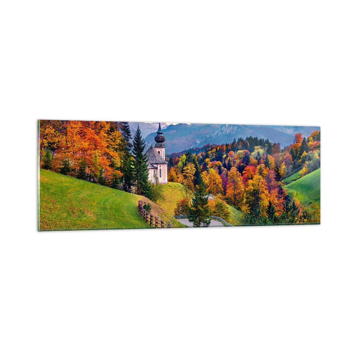 Cuadro sobre vidrio - Impresiones sobre Vidrio - Paisaje como una pintura - 90x30 cm