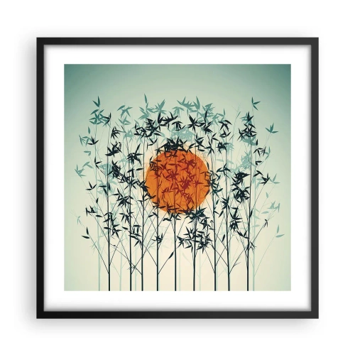Póster en marco negro - El sol de Japón - 50x50 cm