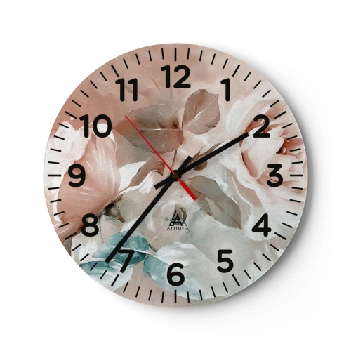 Reloj de pared - Reloj de vidrio - El espíritu del romanticismo - 40x40 cm