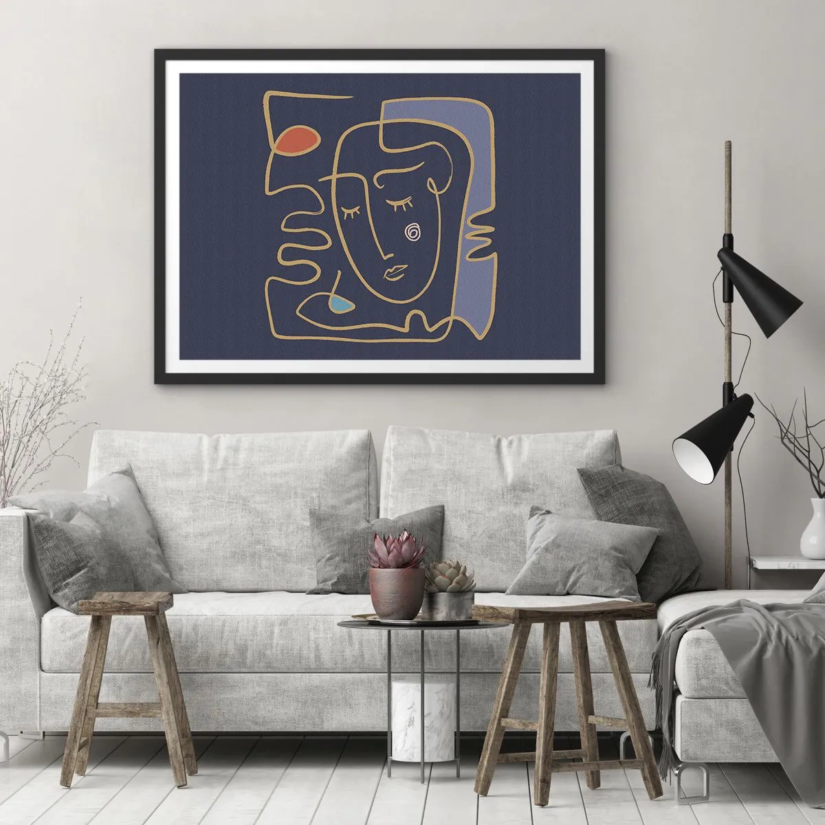 Póster en marco negro - En un maravilloso sueño - 50x40 cm