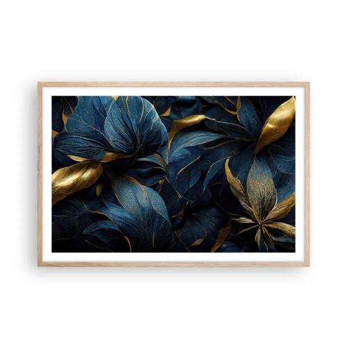 Póster en marco roble claro - Forradas de oro - 91x61 cm