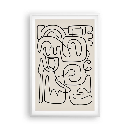 Póster en marco blanco - El camino correcto - 61x91 cm