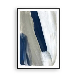 Póster en marco negro - Encuentro con el blanco - 70x100 cm