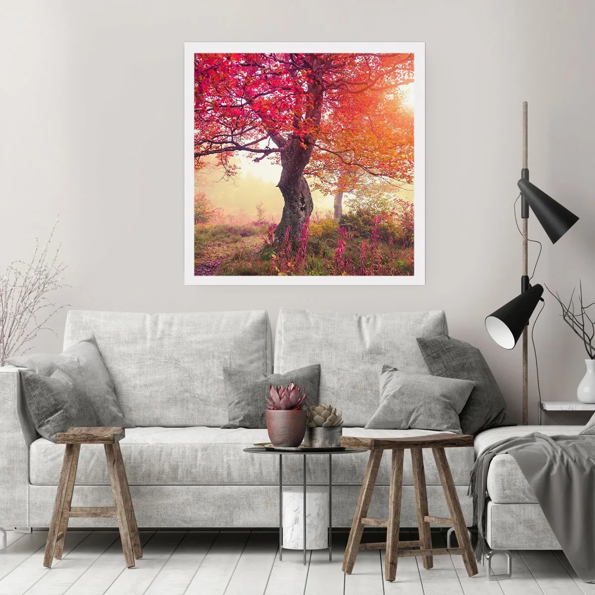 Póster - Un frenesí de floración - 60x60 cm