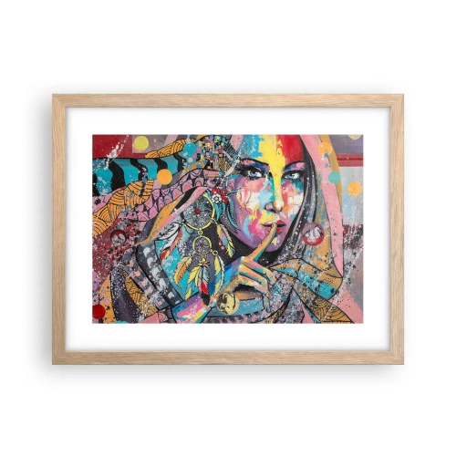 Póster en marco roble claro - Silencio hasta que entiendas - 40x30 cm