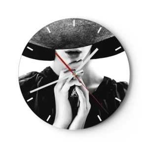 Reloj de pared - Reloj de vidrio - Belleza oculta - 40x40 cm