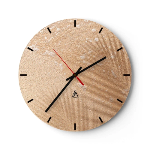 Reloj de pared - Reloj de vidrio - La sombra de un verano caluroso - 40x40 cm