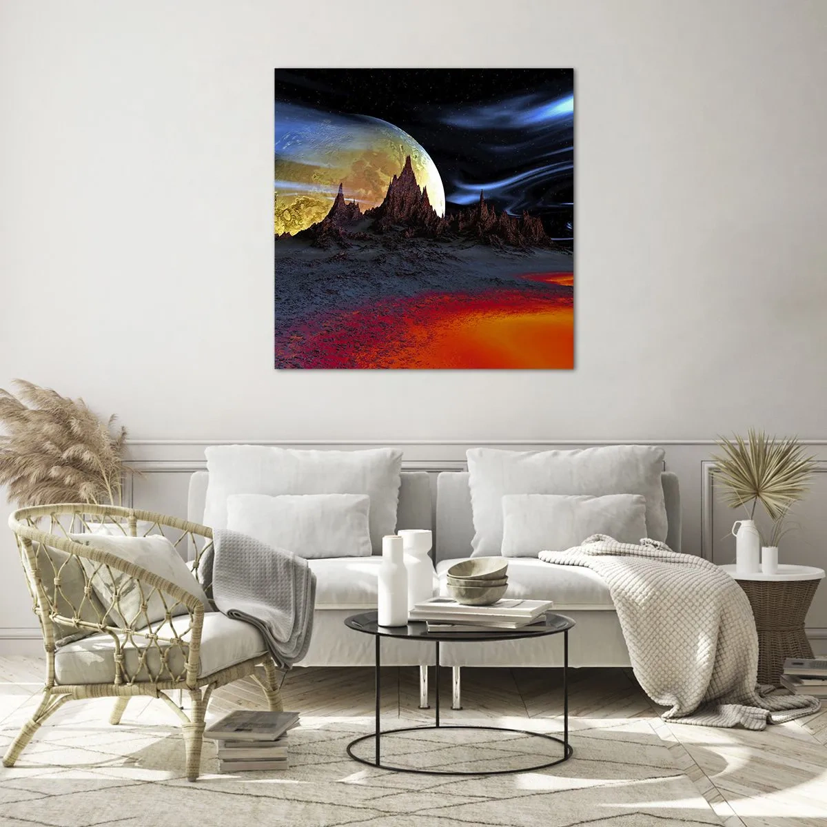 Cuadro sobre vidrio - Impresiones sobre Vidrio - Mundo desconocido - 60x60 cm