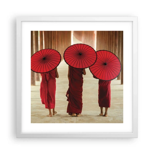 Póster en marco blanco - En el camino a la Tierra Pura - 40x40 cm