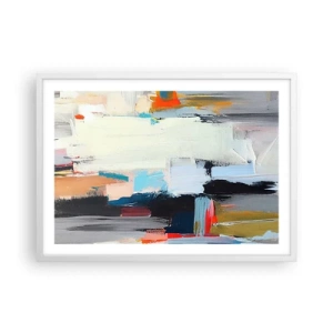 Póster en marco blanco - ¿Existe un método único? - 70x50 cm