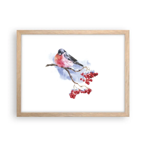 Póster en marco roble claro - Invierno en color - 40x30 cm