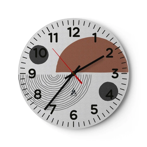 Reloj de pared - Reloj de vidrio - La perfección del círculo - 40x40 cm