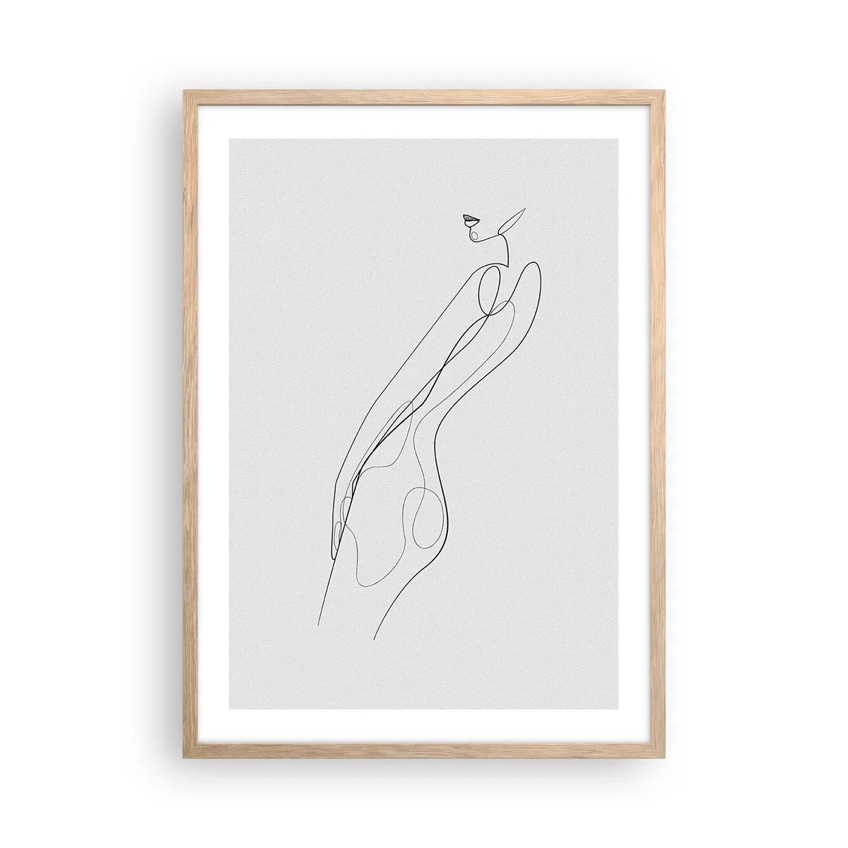 Póster en marco roble claro - Apenas una promesa - 50x70 cm