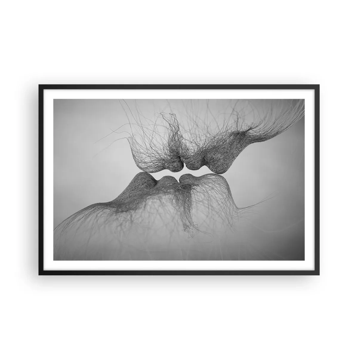 Póster en marco negro - Beso del viento - 91x61 cm