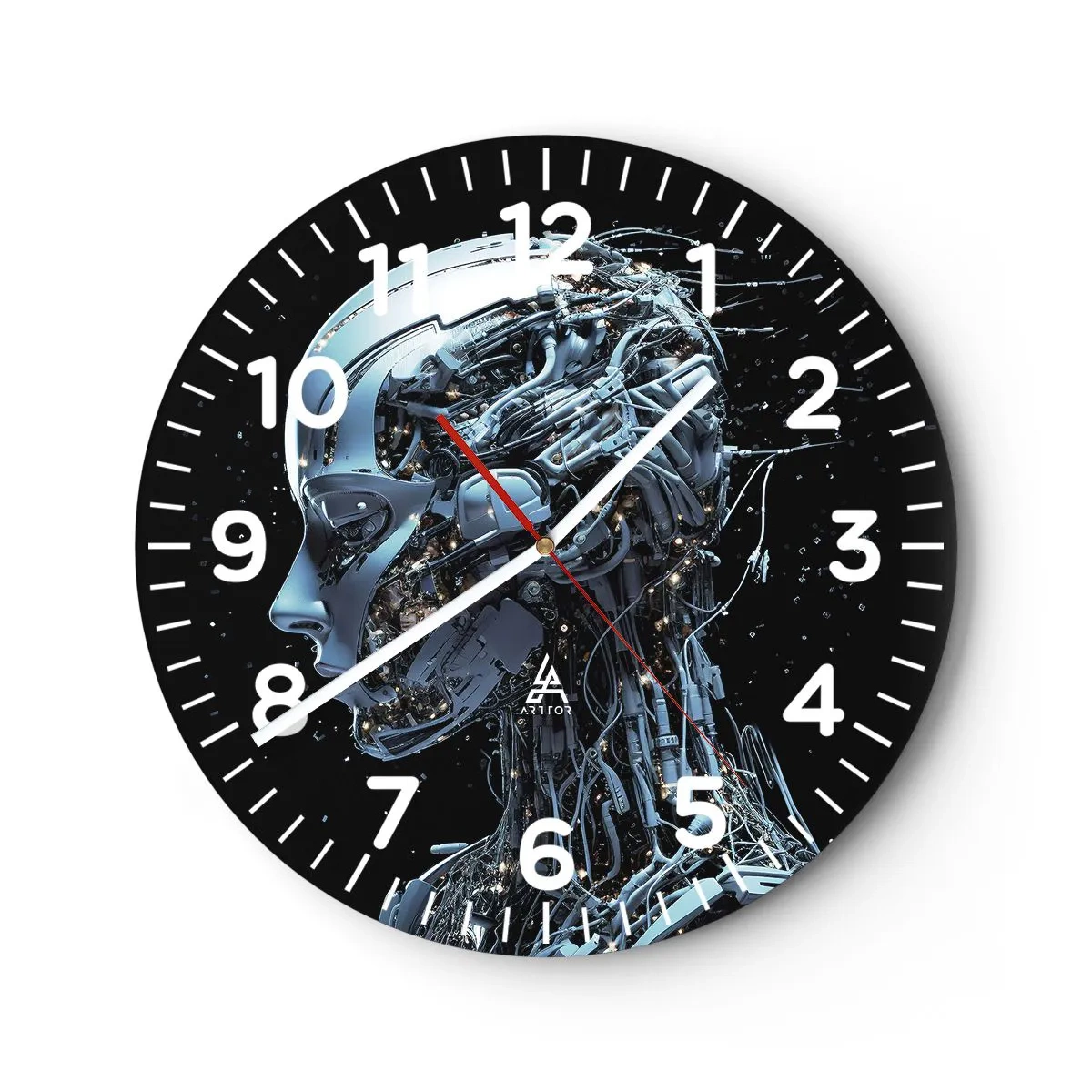 Reloj de pared - Reloj de vidrio - La tecnología es una mujer - 40x40 cm