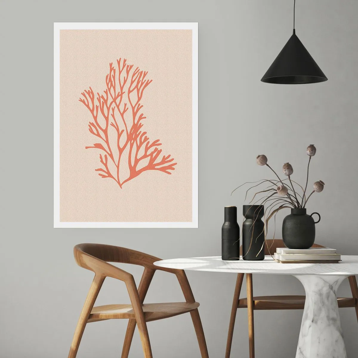 Póster - Filigrana de coral - 40x50 cm