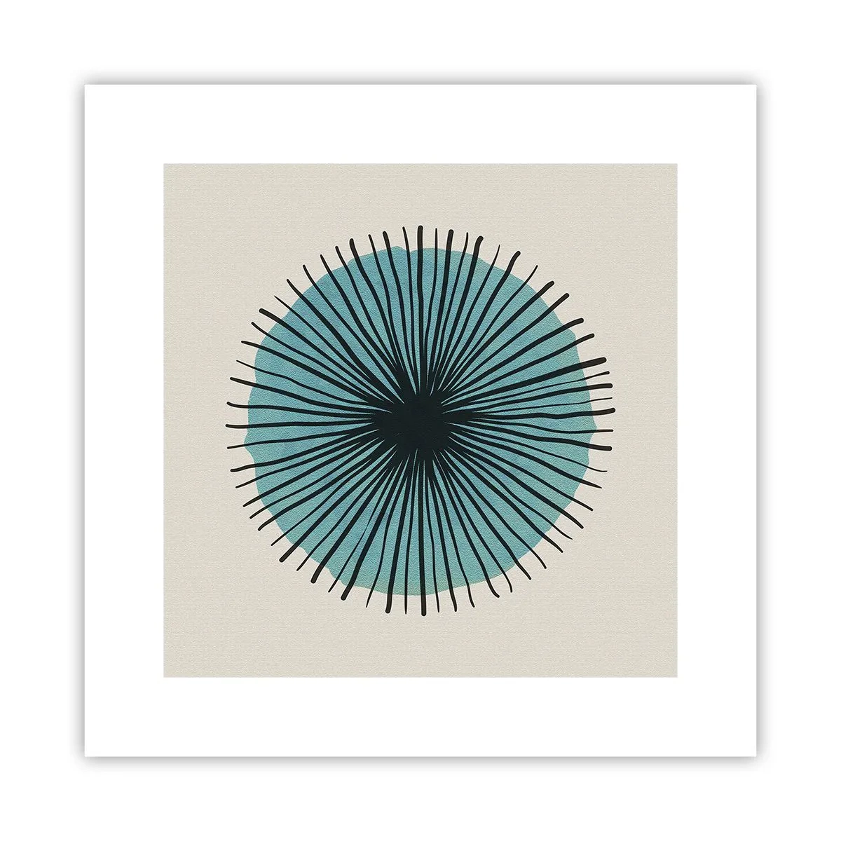 Póster - Radiante en azul - 30x30 cm