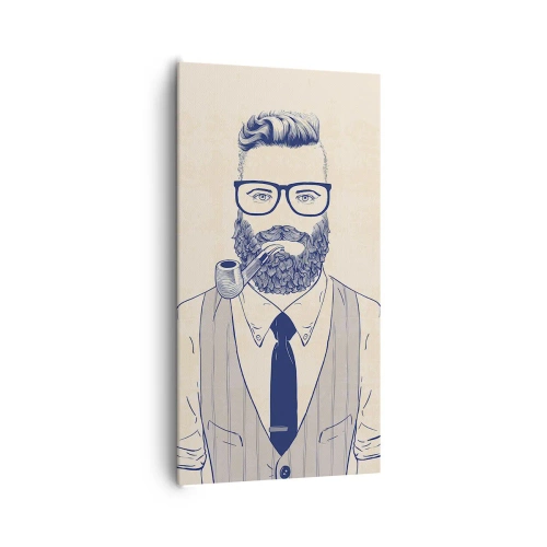 Cuadro sobre lienzo - Impresión de Imagen - Alegre, masculino y a la moda - 65x120 cm