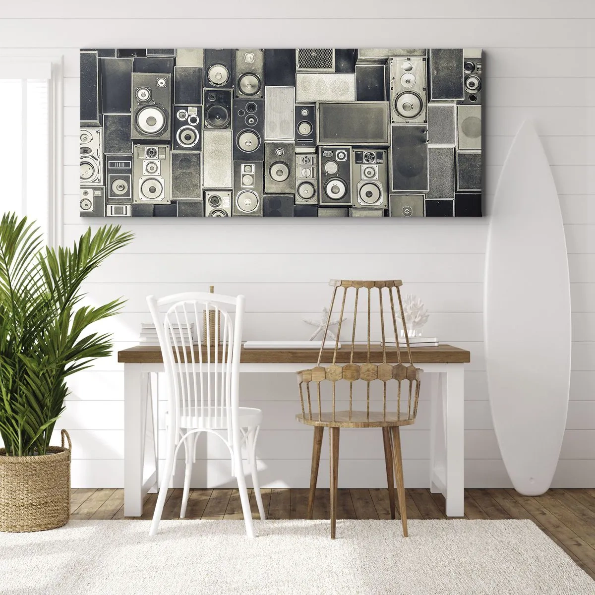 Cuadro sobre lienzo - Impresión de Imagen - Y todo fluye - 100x40 cm