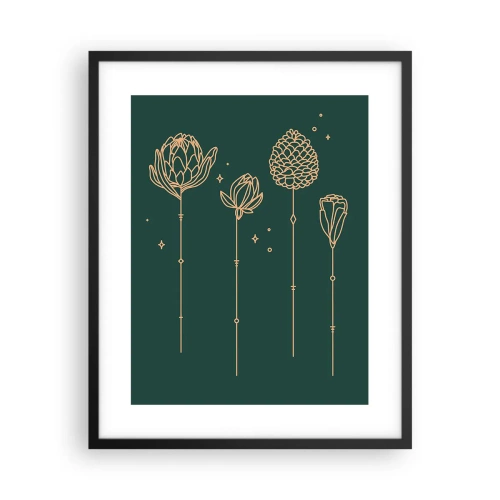 Póster en marco negro - La familia vegetal - 40x50 cm
