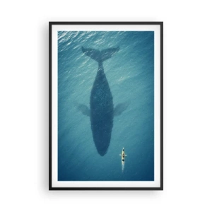 Póster en marco negro - Encuentro en el océano - 61x91 cm