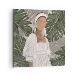 Cuadro sobre lienzo - Impresión de Imagen - Retrato exótico - 70x70 cm