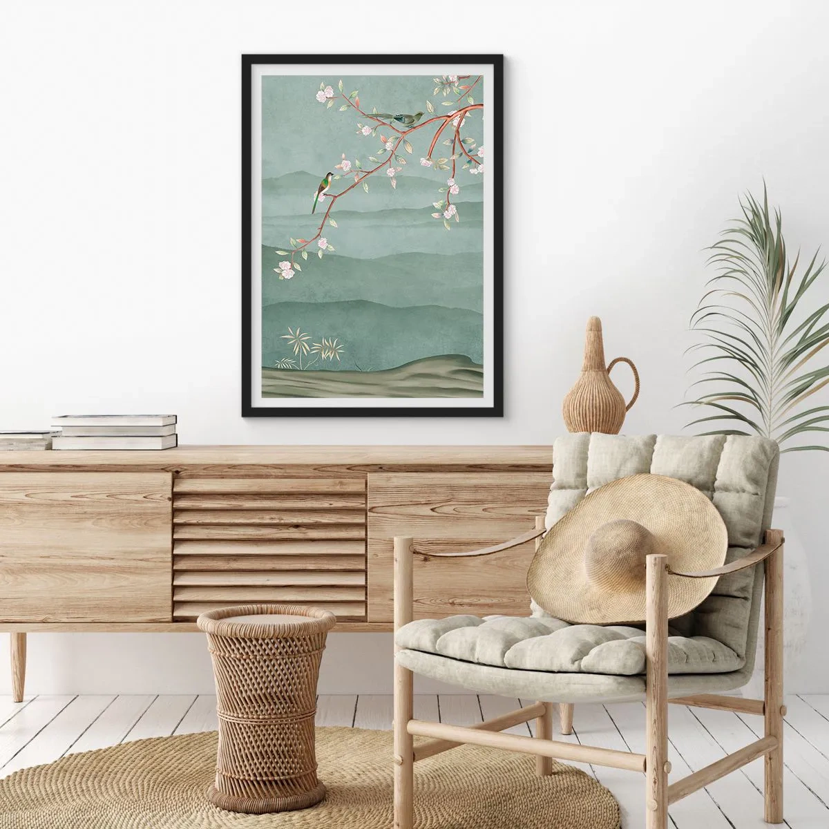 Póster en marco negro - Primavera, ah, eres tú - 30x40 cm