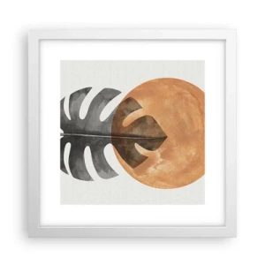 Póster en marco blanco - Siempre el sol - 30x30 cm