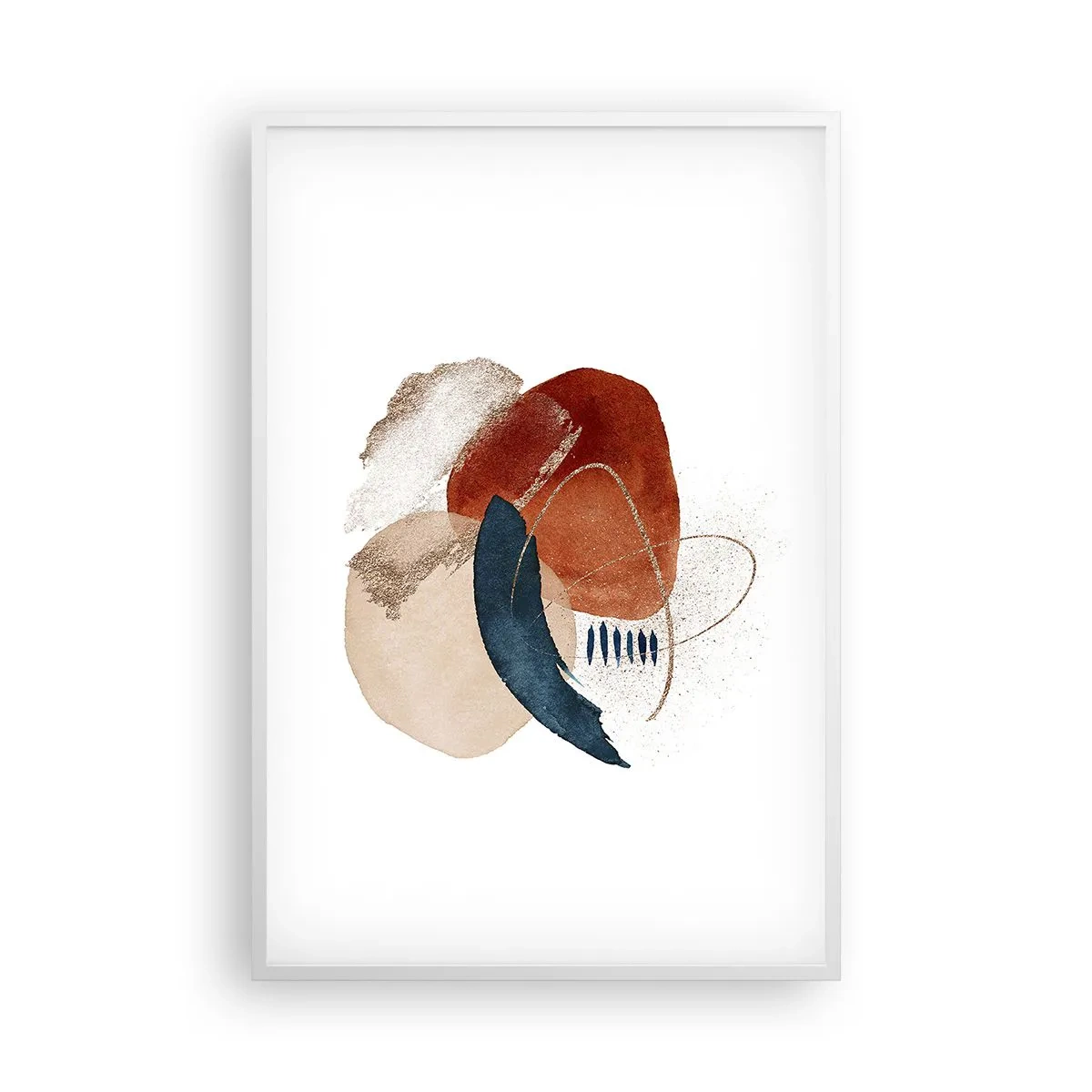 Póster en marco blanco - Composición ovalada - 61x91 cm