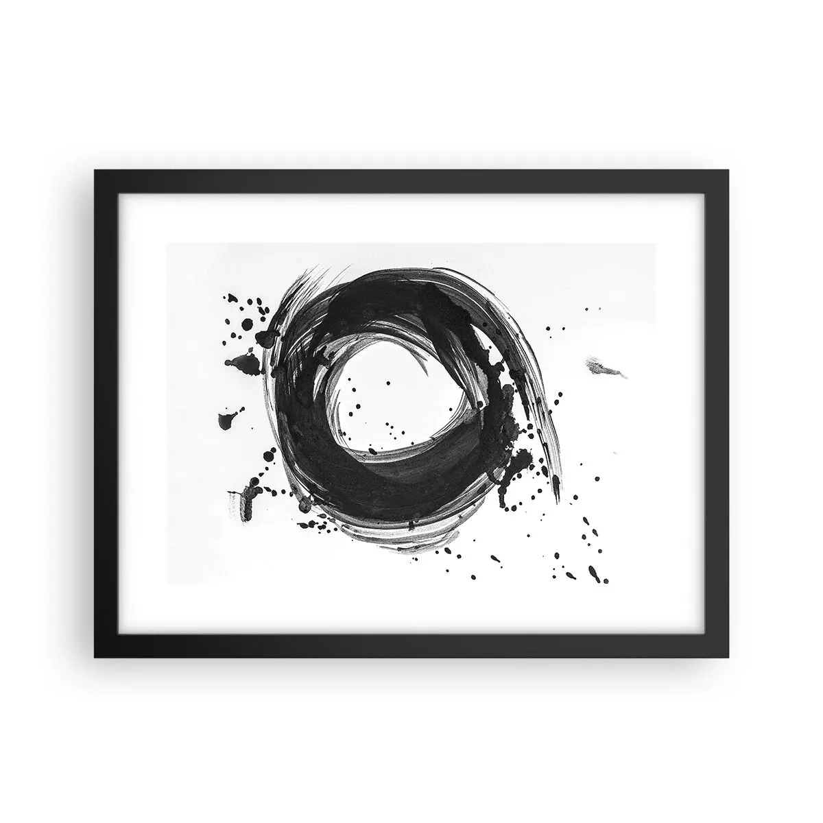 Póster en marco negro - El torbellino de la creación - 40x30 cm