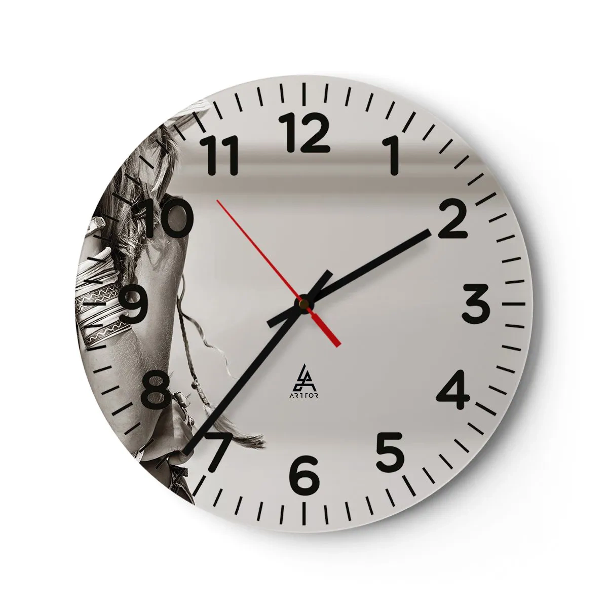 Reloj de pared - Reloj de vidrio - Libertad natural - 40x40 cm