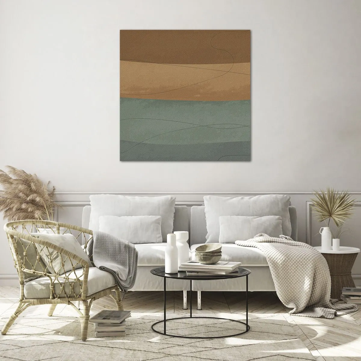 Cuadro sobre vidrio - Impresiones sobre Vidrio - Composición horizontal - 70x70 cm
