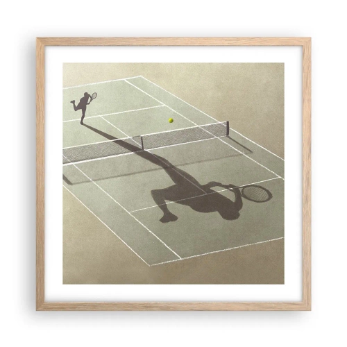 Póster en marco roble claro - Véncete a ti mismo - 50x50 cm