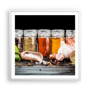 Póster en marco blanco - Para que la vida sepa bien - 60x60 cm