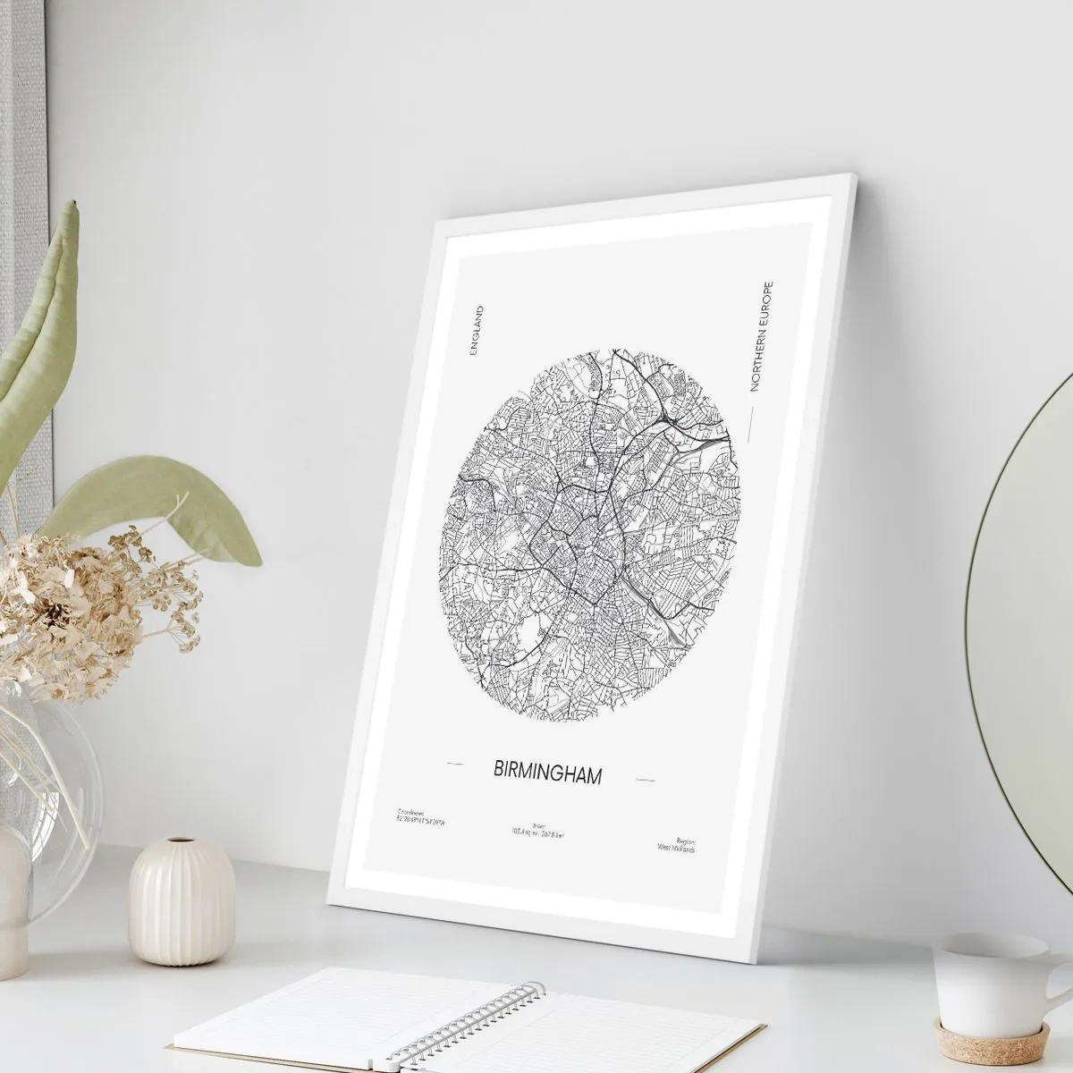 Póster en marco blanco - Anatomía de Birmingham - 61x91 cm