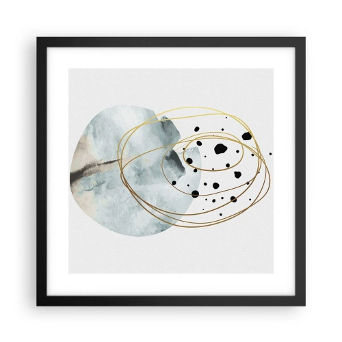 Póster en marco negro - El concepto del espacio - 40x40 cm