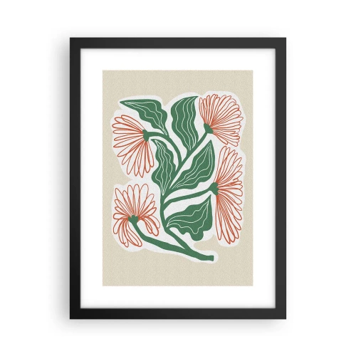 Póster en marco negro - Folclórico y moderno - 30x40 cm