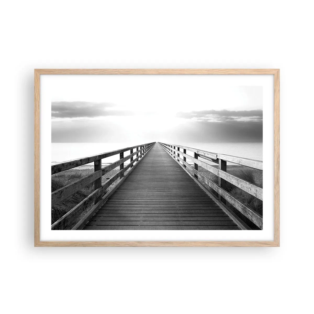 Póster en marco roble claro - En la distancia... - 70x50 cm