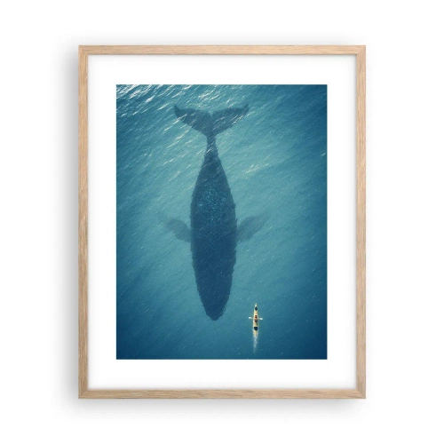 Póster en marco roble claro - Encuentro en el océano - 40x50 cm