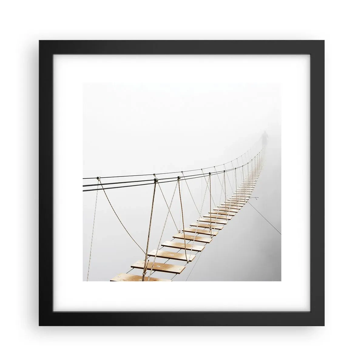 Póster en marco negro - ¿Adónde le llevará? - 30x30 cm