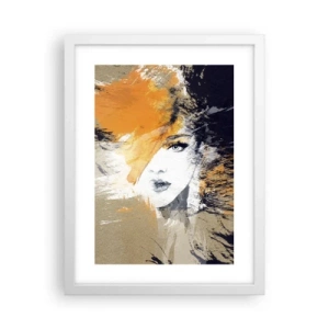 Póster en marco blanco - Y se convierte en luz - 30x40 cm