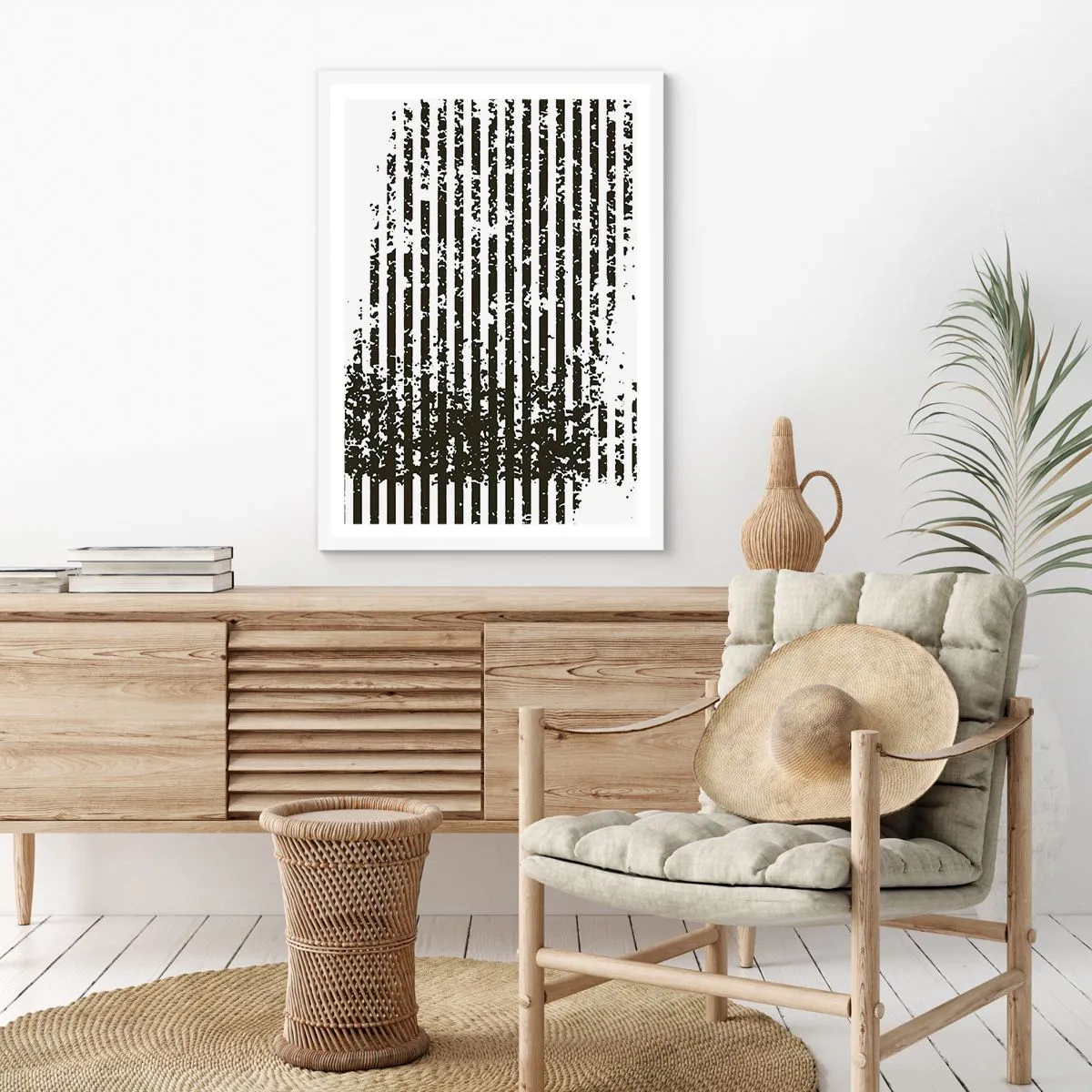 Póster en marco blanco - Ritmo y ruido - 50x70 cm