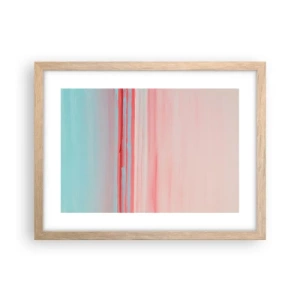 Póster en marco roble claro - Abstracción al amanecer - 40x30 cm